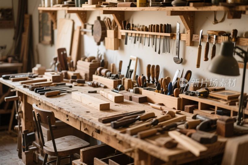 木工工具工作间场景