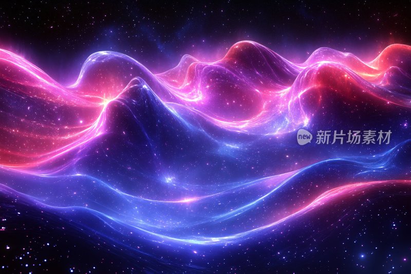 梦幻绚丽的流动光影背景