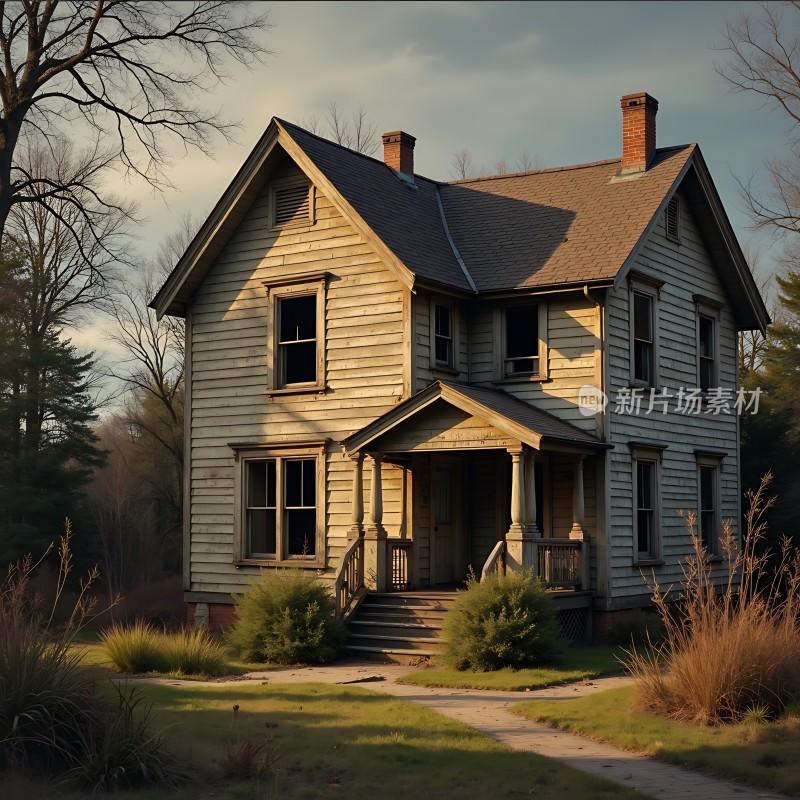 废弃小屋宁静乡村中的温馨家园