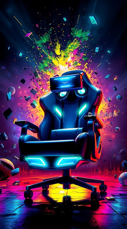 电竞椅上的炫彩风暴