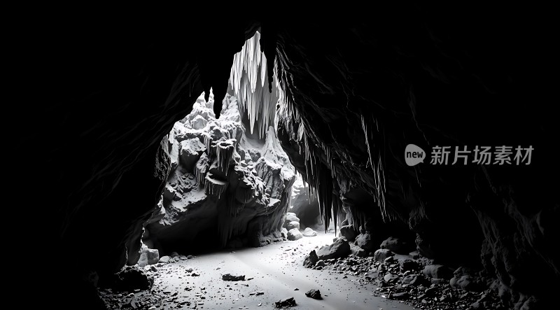 黑暗洞穴中的神秘光芒