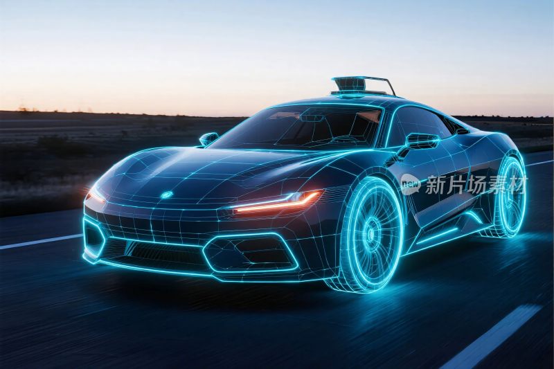 未来科技感汽车特效图