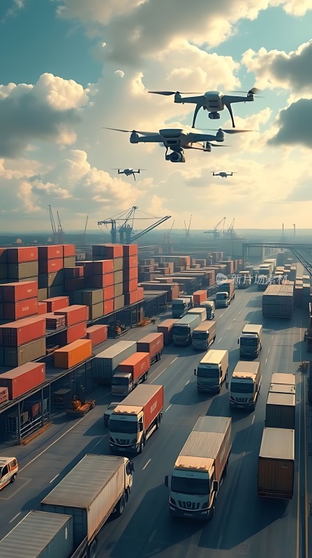 智慧物流无人机与卡车协同作业