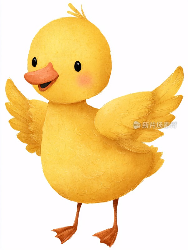可爱小黄鸭插画形象