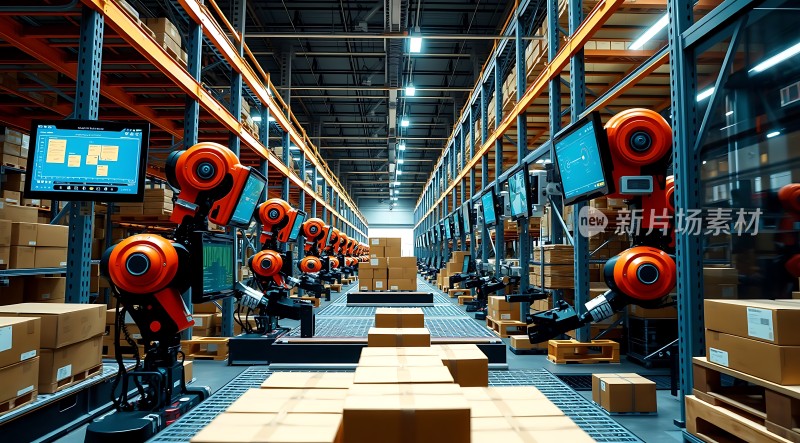 智能仓储机器人协作搬运货物