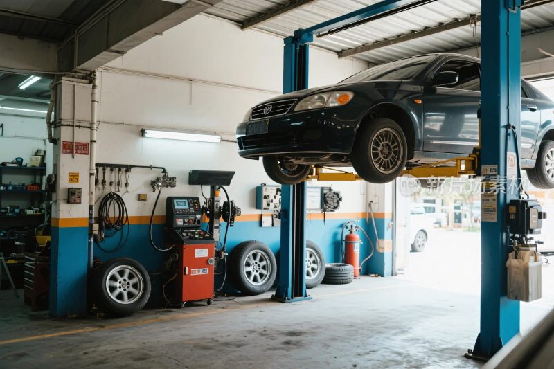 汽车维修车间场景