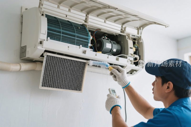 空调维修工作场景