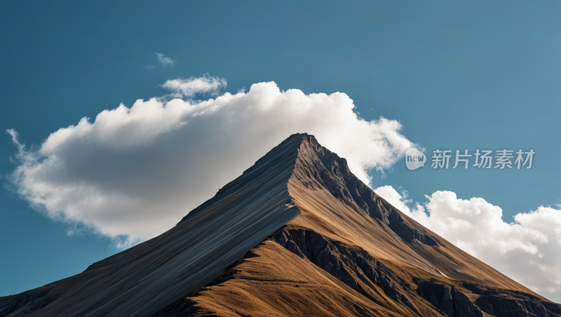 一座非常陡峭的高山清风景图片