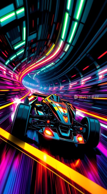 赛博朋克赛车疾驰