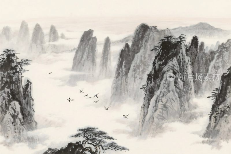 水墨山水风景画