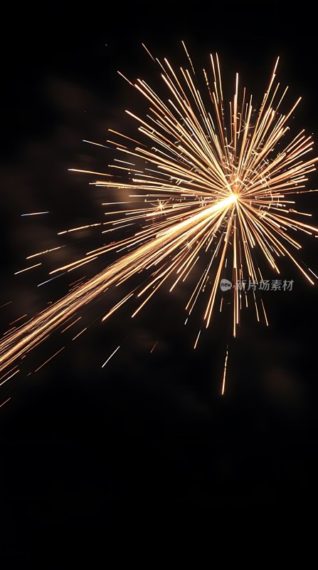 夜空烟花绽放光芒四射璀璨夺目