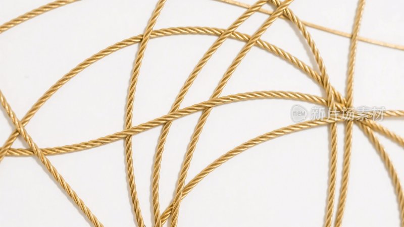 金色绳索特写图