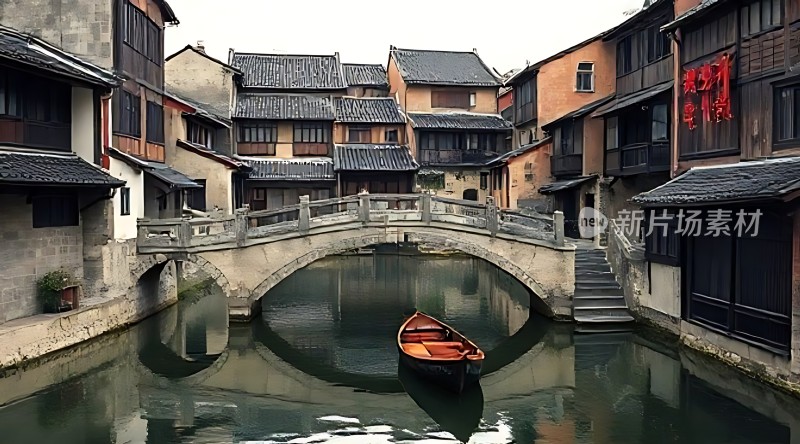 古桥小船水乡情