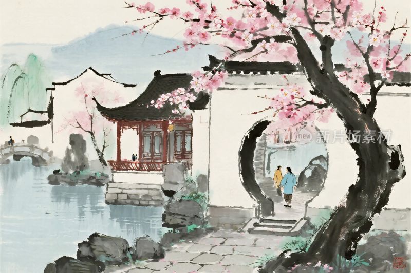 古水墨山水古韵