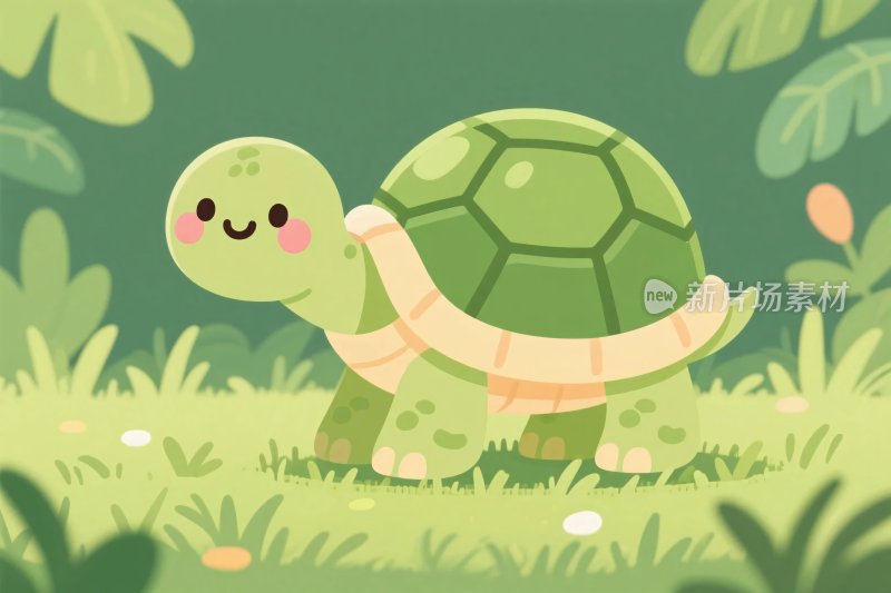 可爱卡通乌龟插画