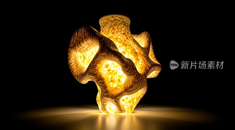 新片场素材发光艺术花瓶