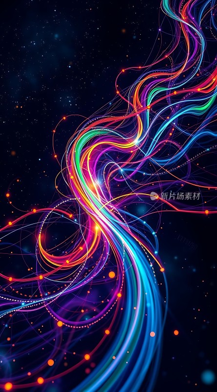 多彩光轨穿越宇宙