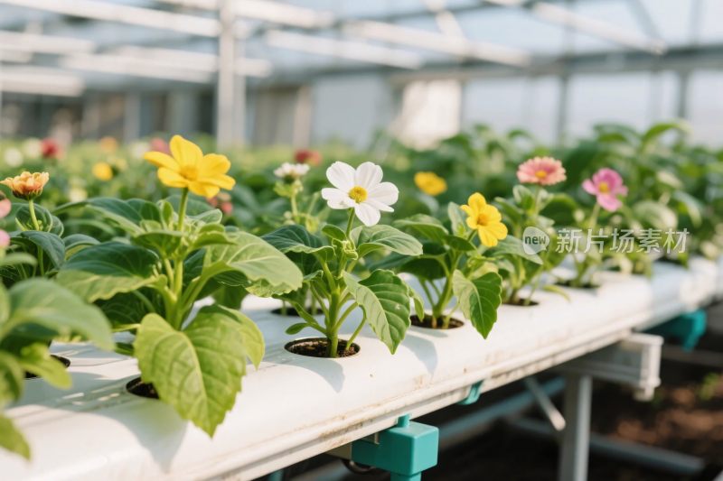 温室种植花卉场景