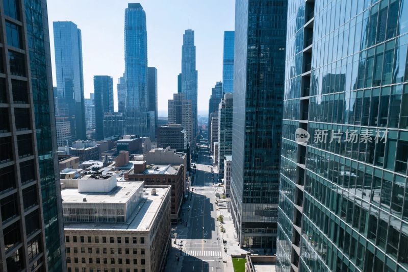 城市高楼鸟瞰图