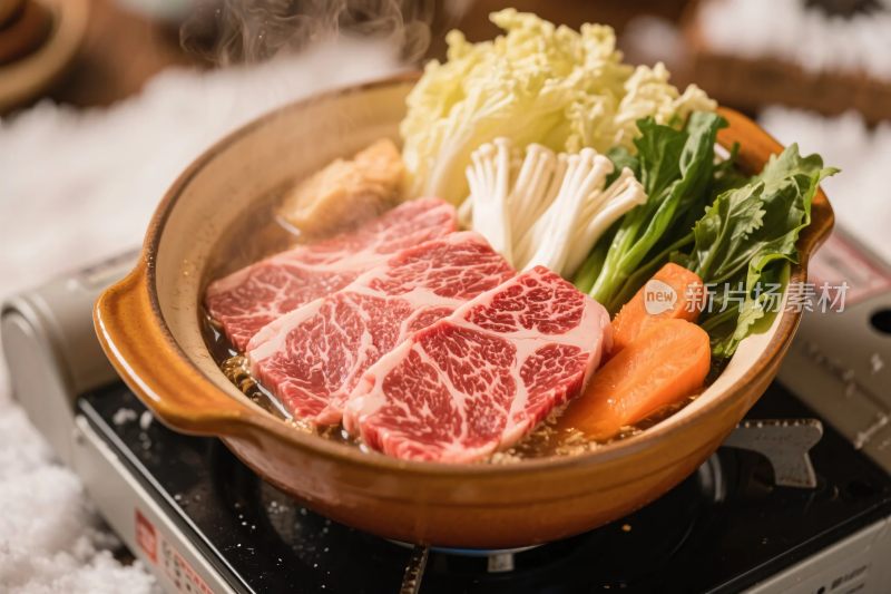 美食火锅食材展示