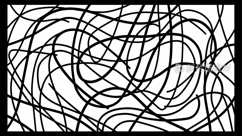 黑白线条抽象图案
