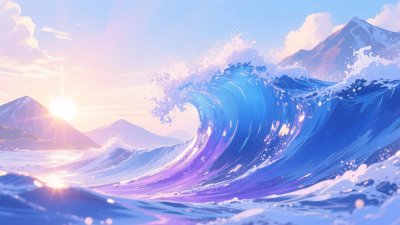 海边壮丽的波浪景观 海边壮丽的波浪景观