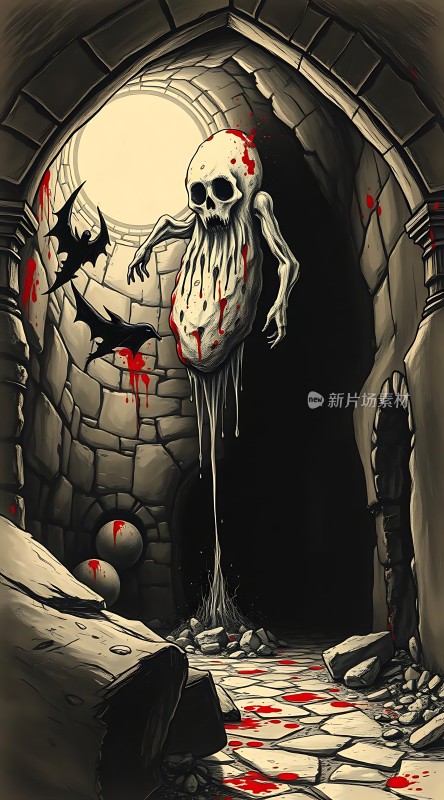 血腥骷髅怪现身古墓