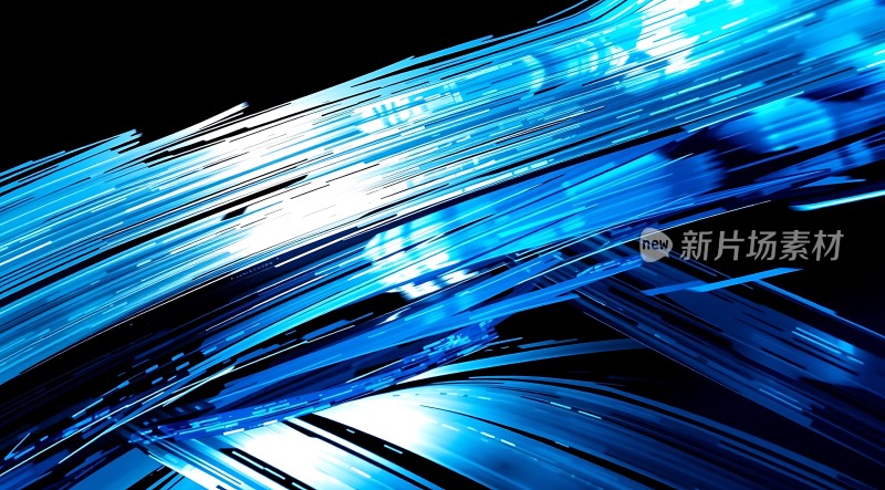 蓝色光束交织科技感十足