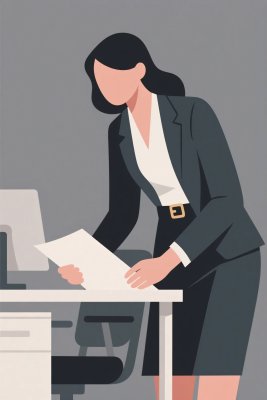 商务办公女性插画