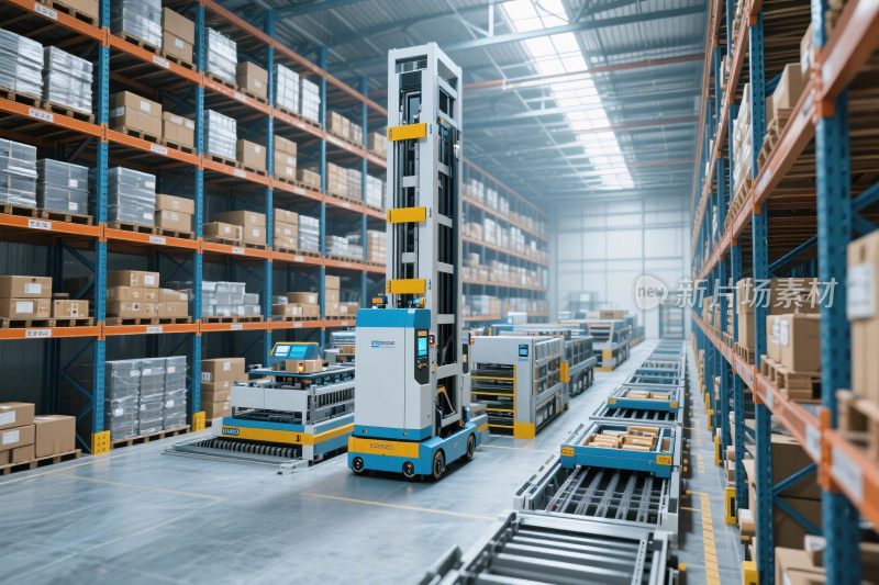 现代化大型仓库物流场景