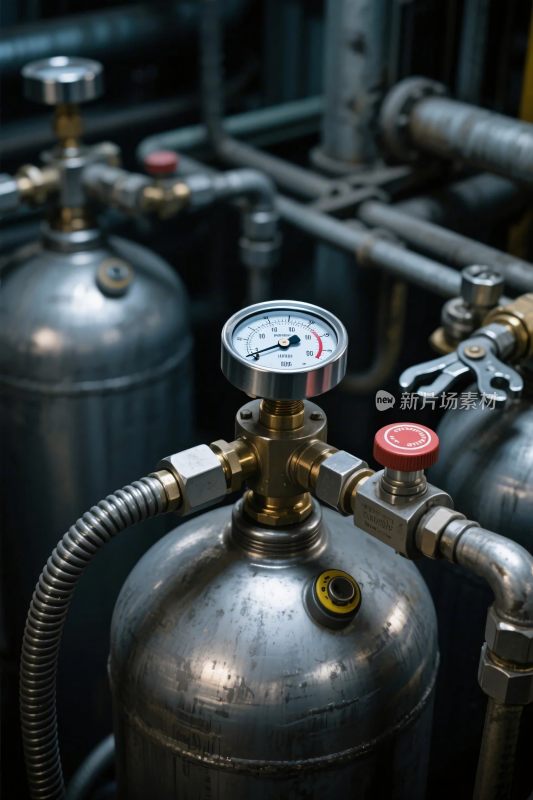 工业压力表与管道