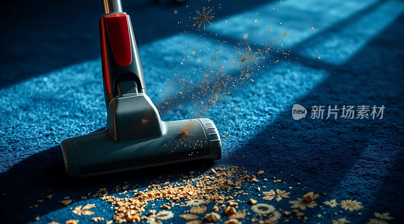 吸尘器清洁地毯灰尘四起
