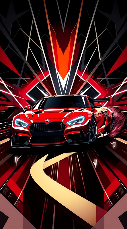 红色宝马赛车速度与激情的完美结合！