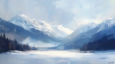 雪山原画 雪山原画