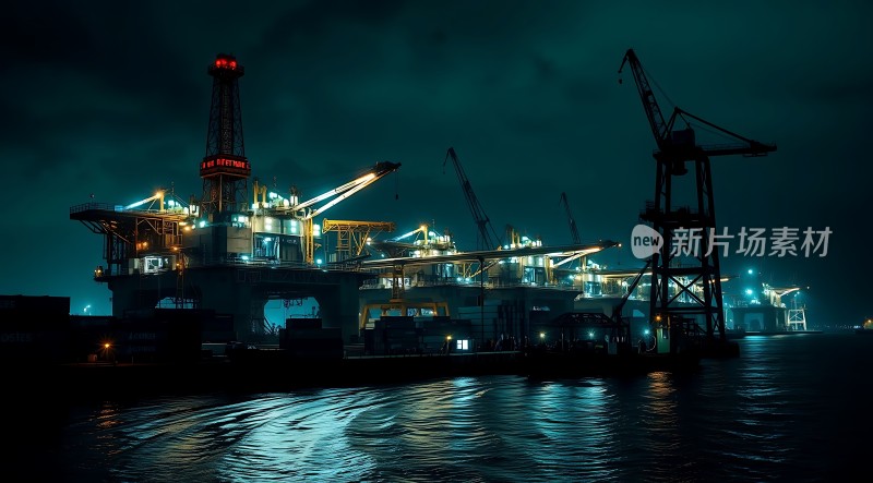 海上钻井平台之夜