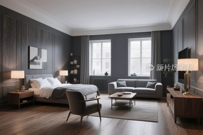 现代简约酒店客房