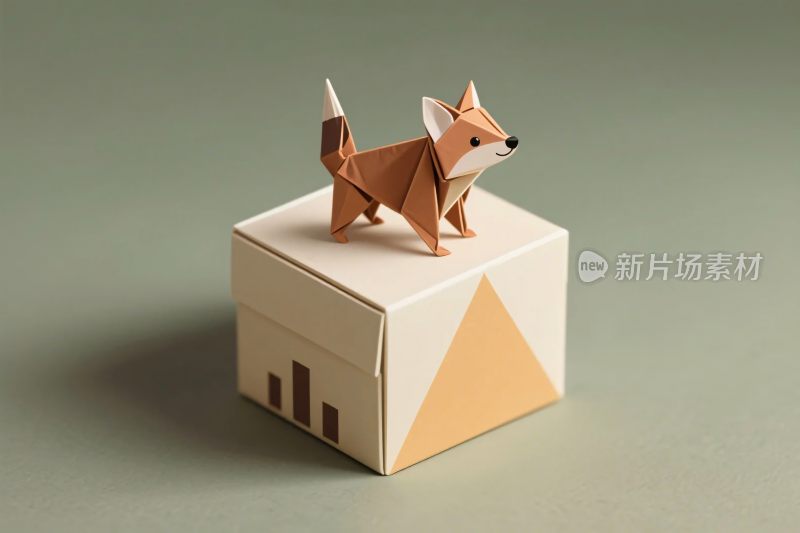 折纸狐狸纸盒造型