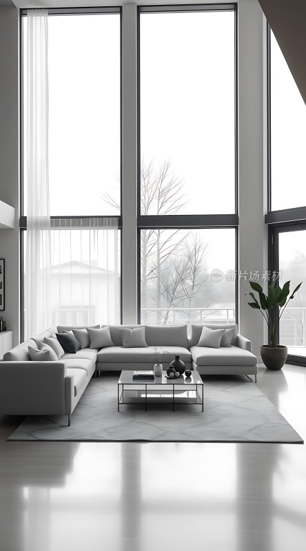 现代简约客厅宽敞明亮舒适宜人