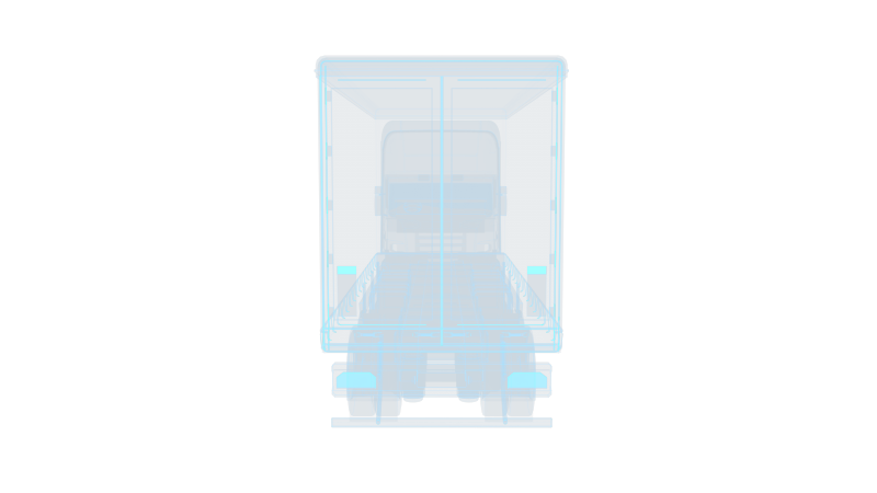 重型卡车 货运冷链运输车科幻透明赛博朋克