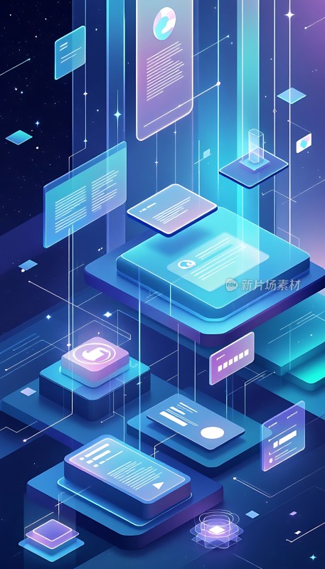 科技感十足的未来信息世界