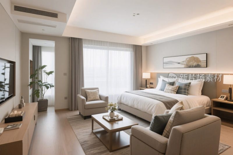 现代简约酒店客房