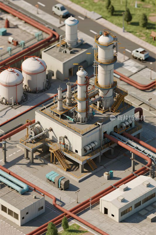 工业设施俯瞰图