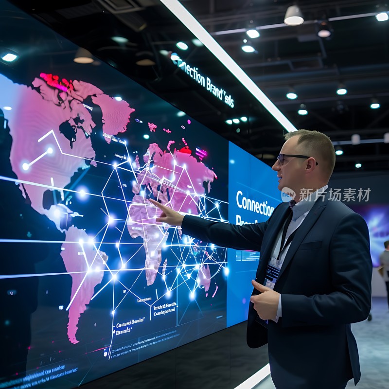 全球网络连接展示