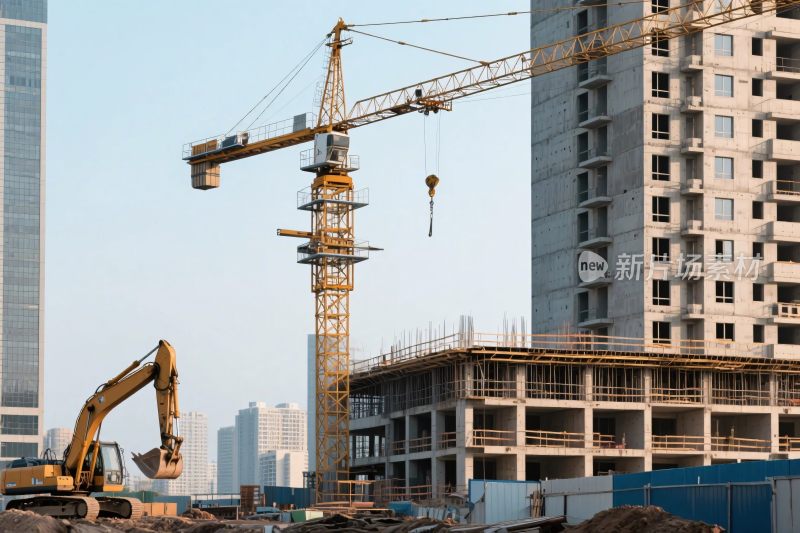 建筑施工工地场景