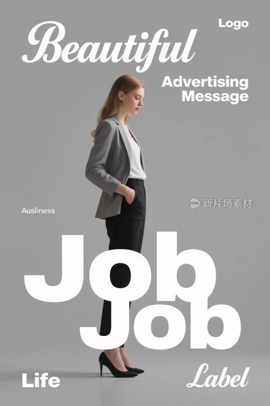 商务女性广告宣传插画