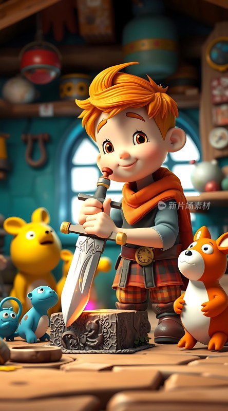 少年锻造神兵利器伙伴见证成长历程