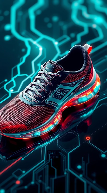科技感跑鞋未来主义设计