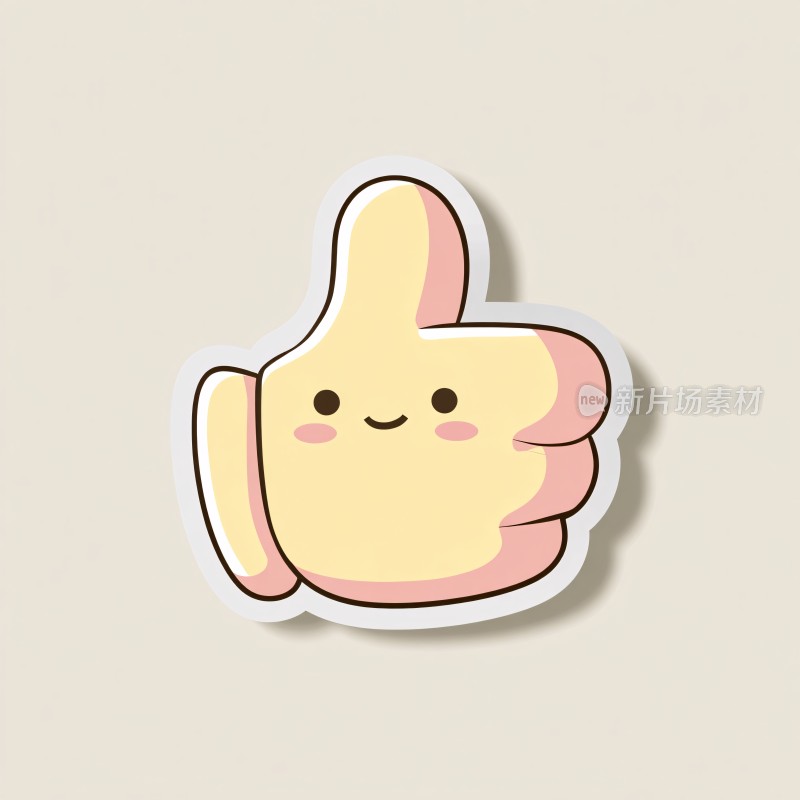 可爱卡通点赞手势贴纸