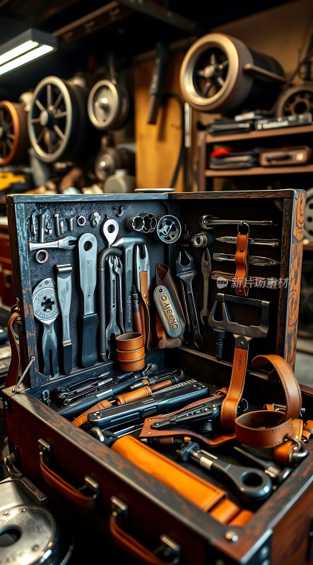 工具箱里的世界金属与皮革的结合
