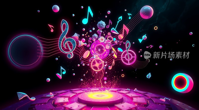 音乐风暴旋律与色彩的碰撞